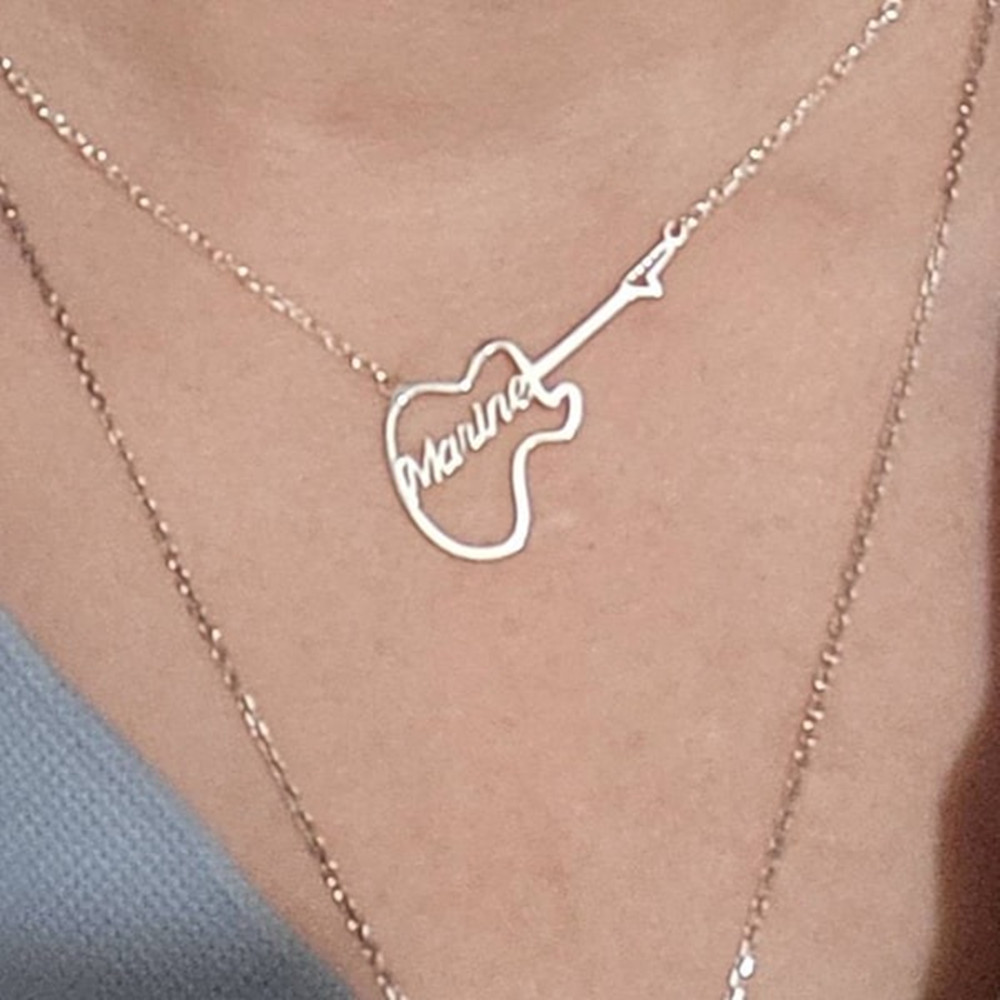Personalized Guitar Symbol Nam - Musical Instrument And Name 评论和价格