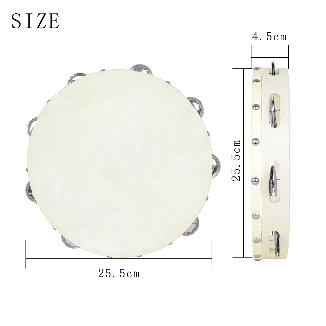 10 Inch Tambourine Hand Crank  - Djembe Hand Drum 评论和价格