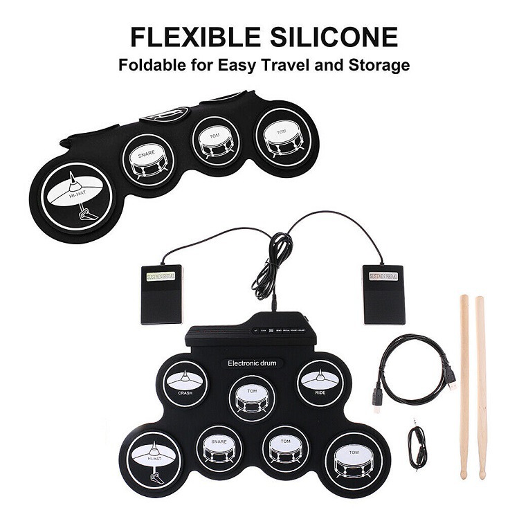 High Quality Silicon Drum Pad  - Musical Instrument Kit 评论和价格