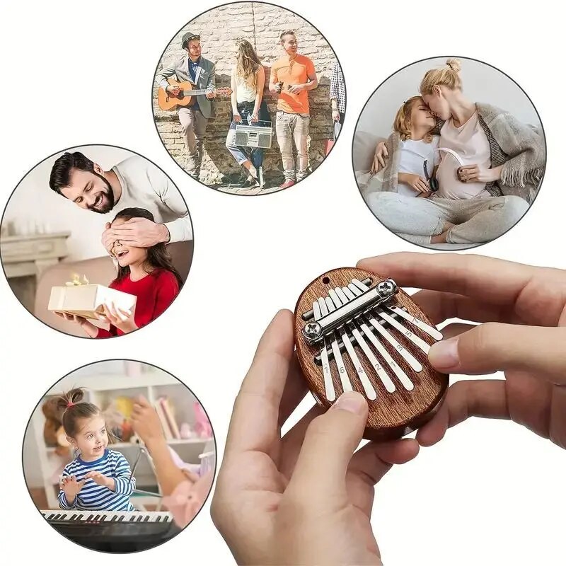 8 Key Mini Wooden Kalimba High - Musical Instrument Marimba 评论和价格