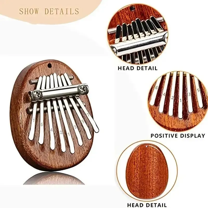 8 Key Mini Wooden Kalimba High - Musical Instrument Marimba 评论和价格