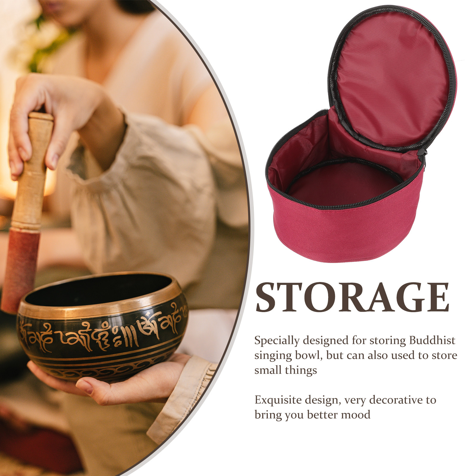 Crystal Singing Bowl Carrying  - Tibetan Singing Bowl 评论和价格