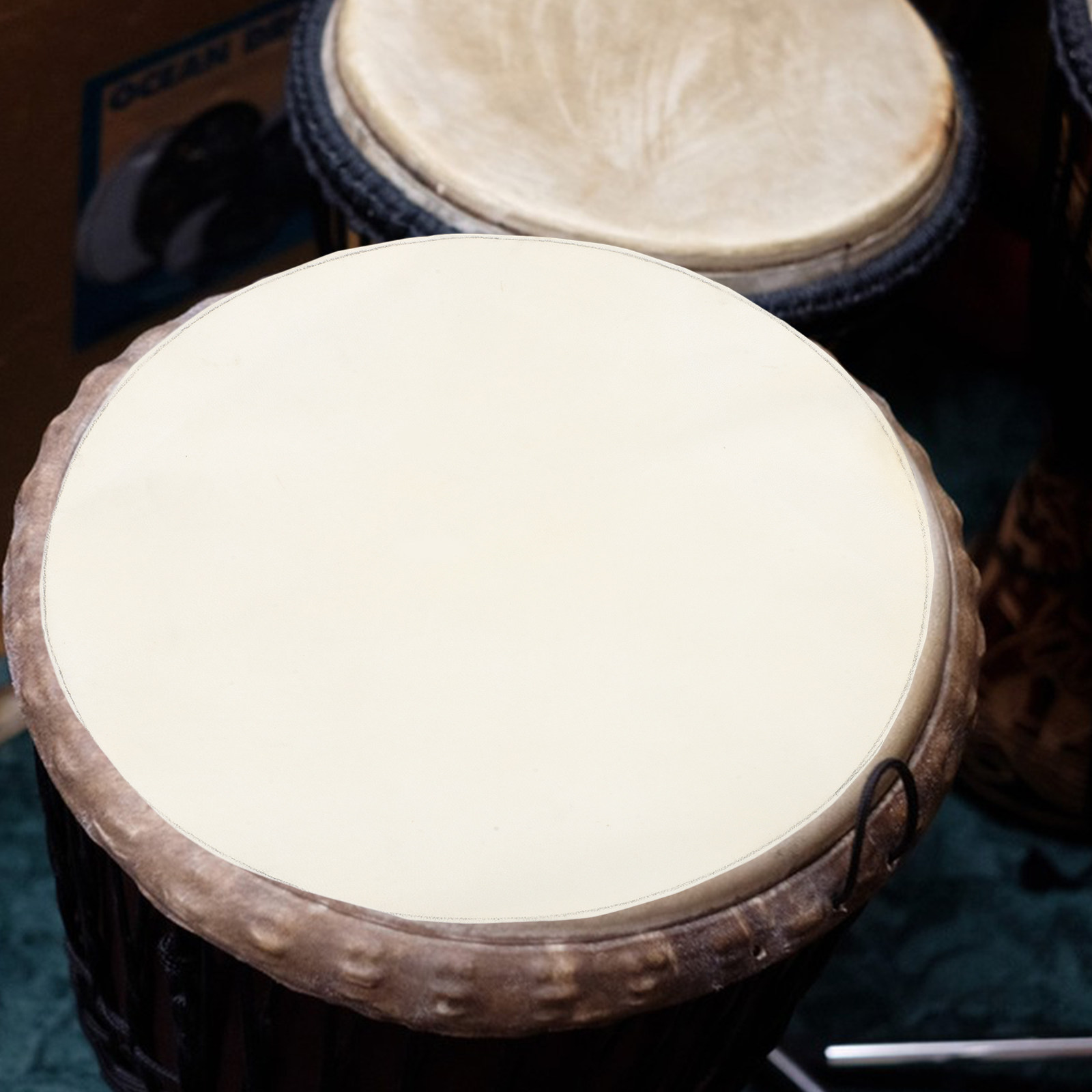 2Pcs Goat Skin Drum Heads 40cm - Djembe Hand Drum 评论和价格