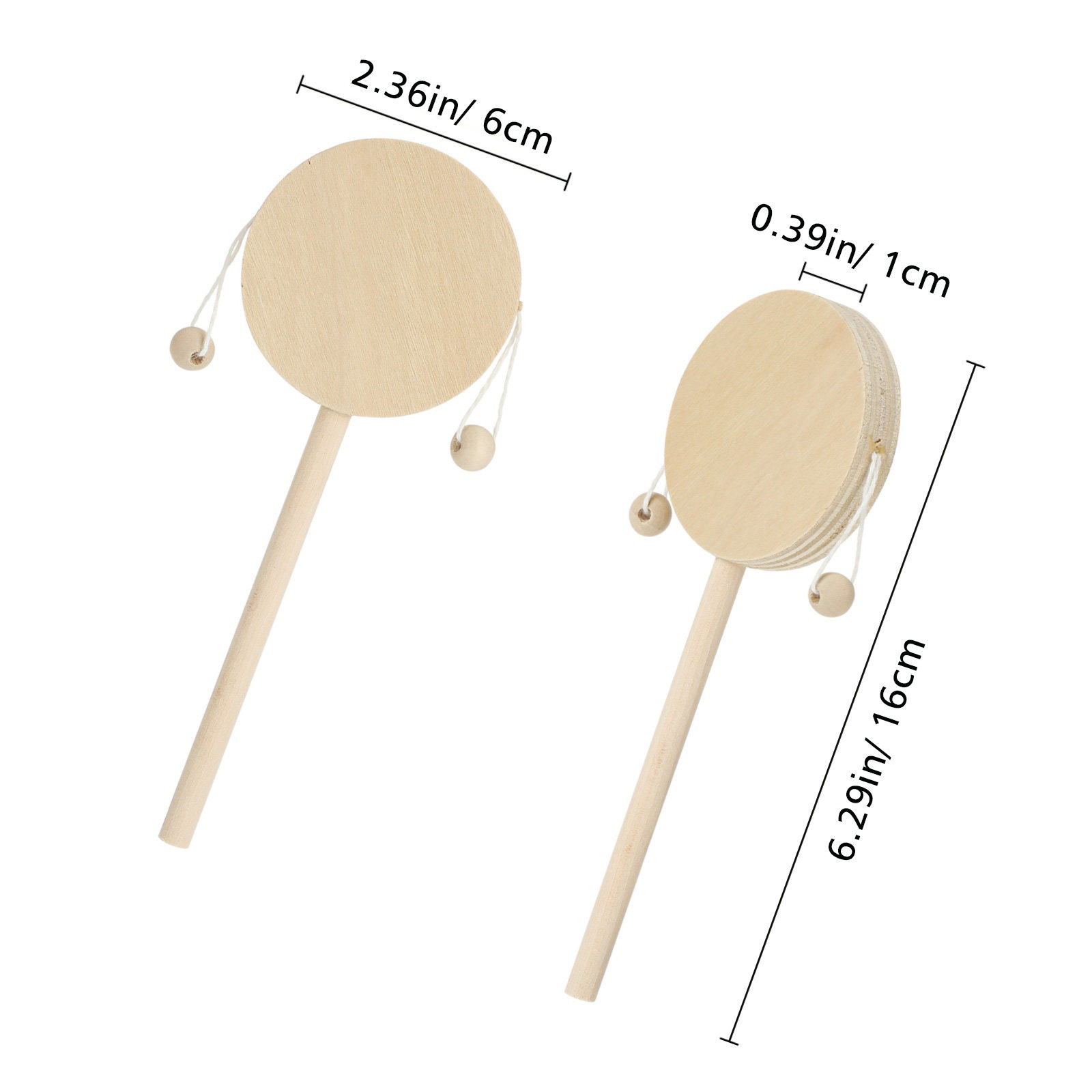 Wooden Shaking Drum DIY Painti - A Musical Instrument You Shake 评论和价格