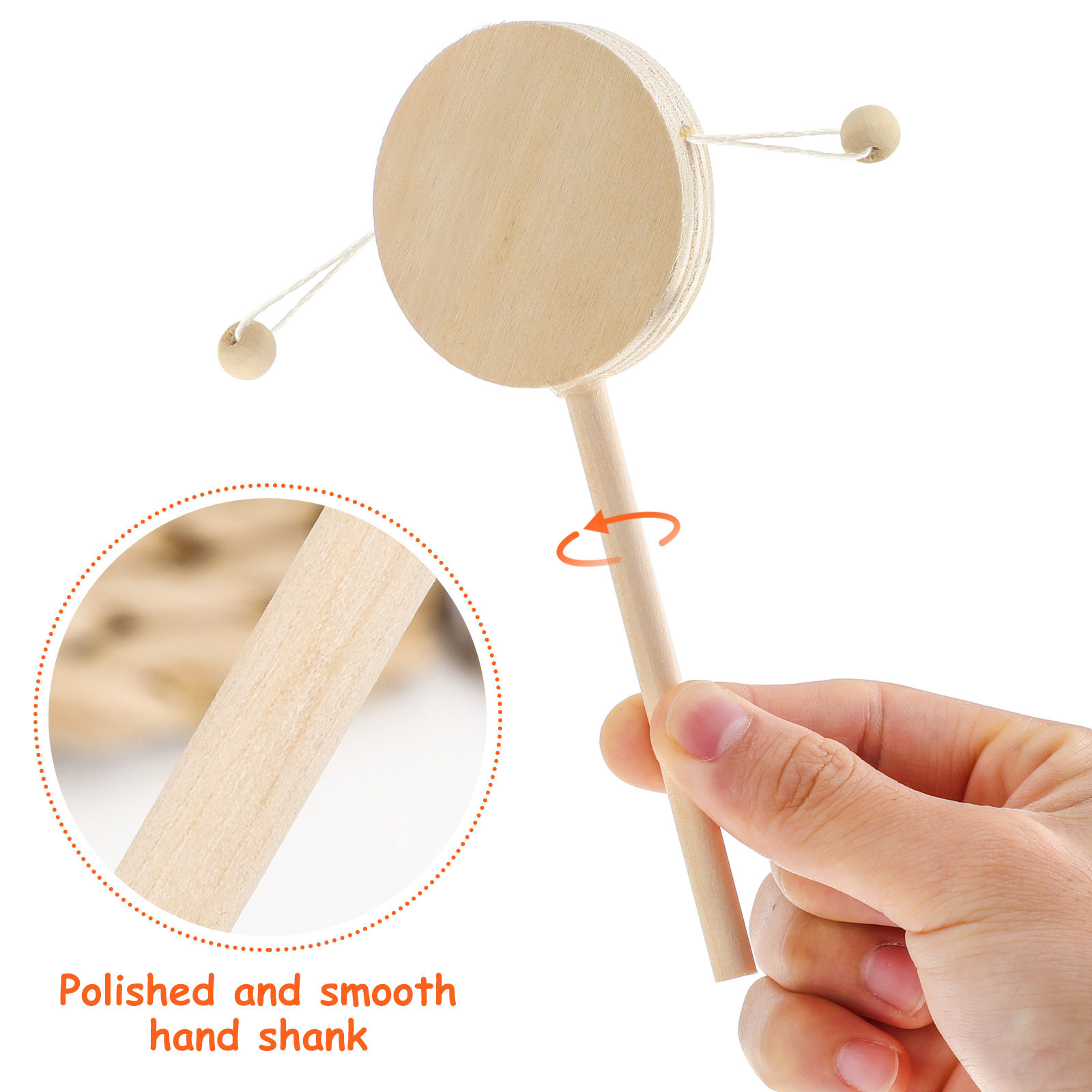 Wooden Shaking Drum DIY Painti - A Musical Instrument You Shake 评论和价格