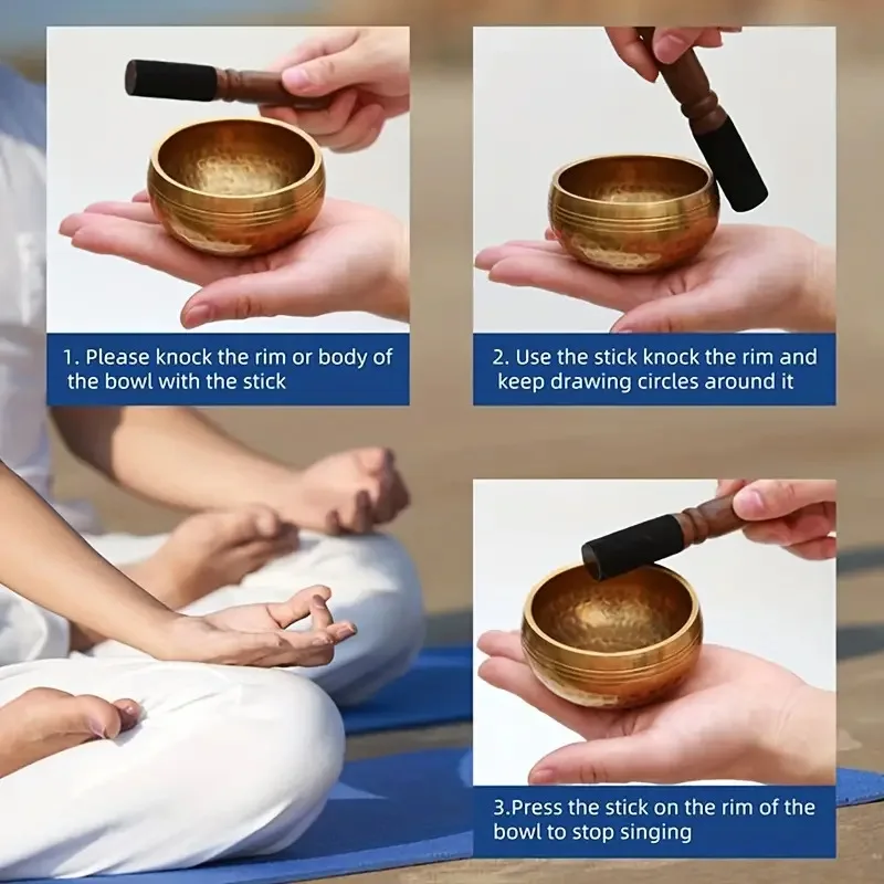 4Pcs Tibetan Singing Bowl Set  - Tibetan Singing Bowl 评论和价格