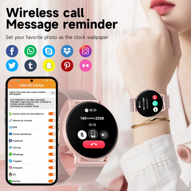 LIGE Bluetooth Call Smart Watc - Musical Instrument Jewelry 评论和价格