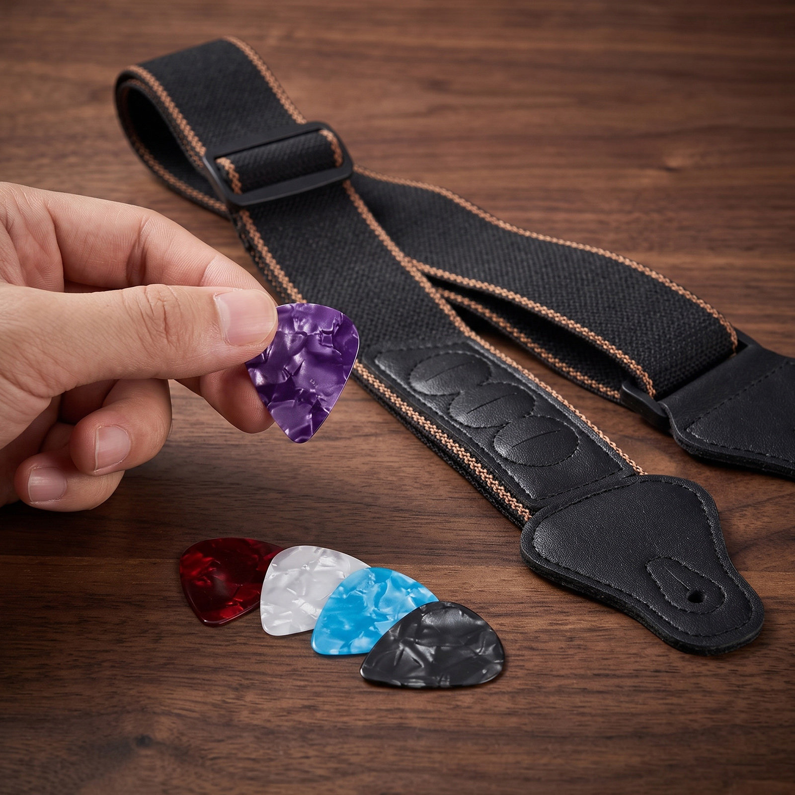 1Set Guitar Strap Kit Adjustab - Musical Instrument Kit 评论和价格