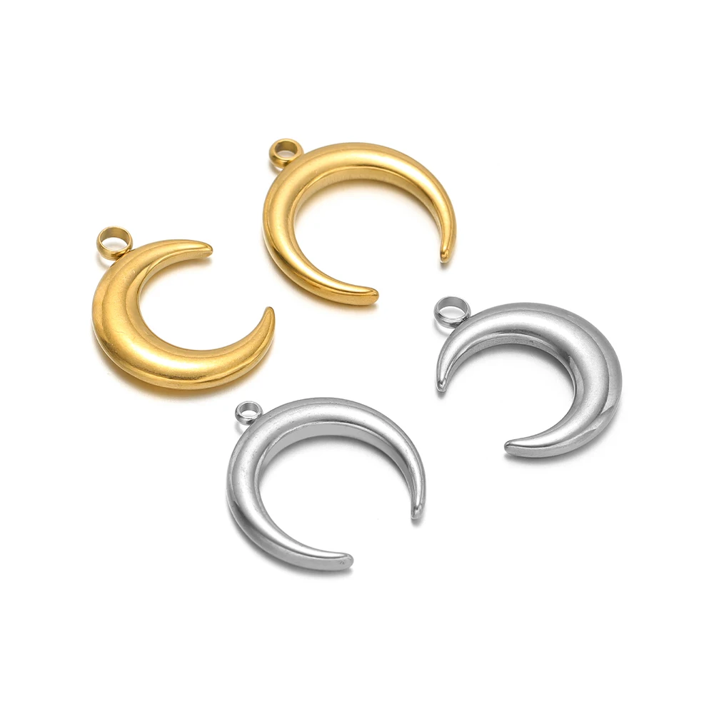 5pcs Stainless Steel Moon Horn - Musical Instrument Jewelry 评论和价格