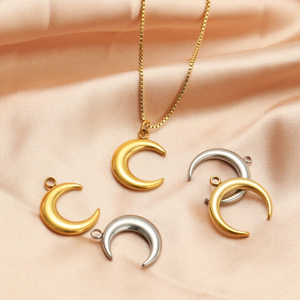 5pcs Stainless Steel Moon Horn - Musical Instrument Jewelry 评论和价格