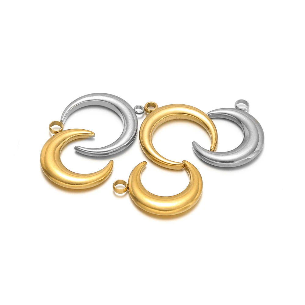 5pcs Stainless Steel Moon Horn - Musical Instrument Jewelry 评论和价格