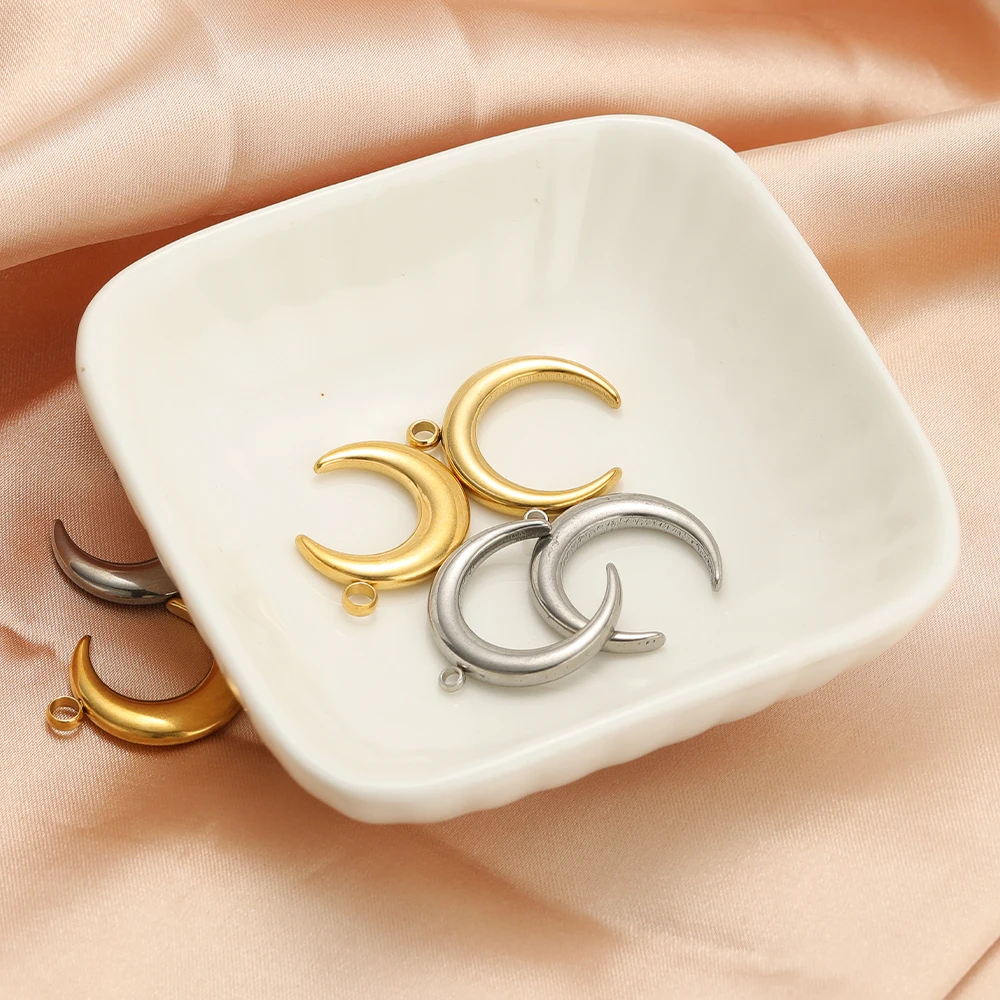 5pcs Stainless Steel Moon Horn - Musical Instrument Jewelry 评论和价格