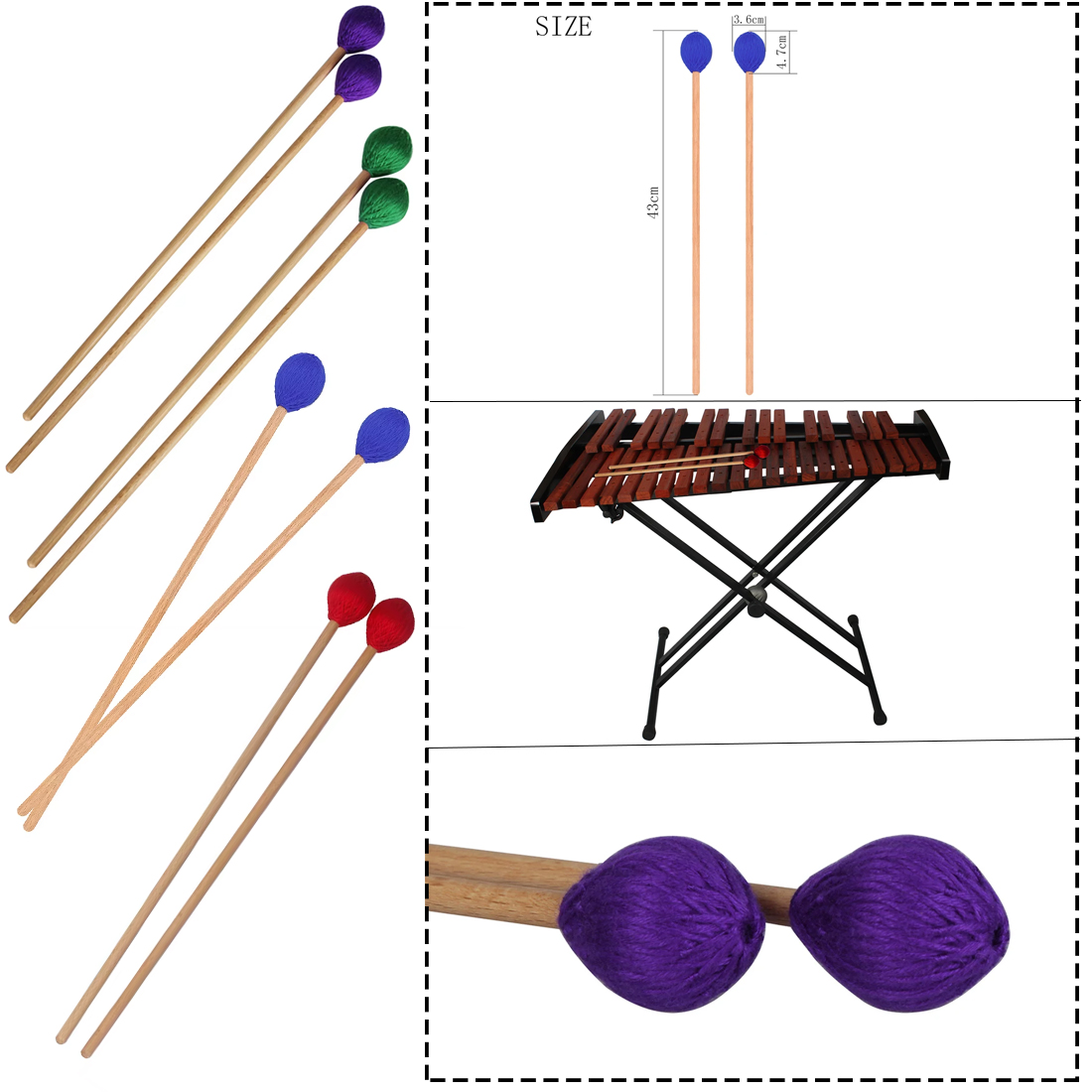 Professional Marimba Mallets W - Musical Instrument Marimba 评论和价格