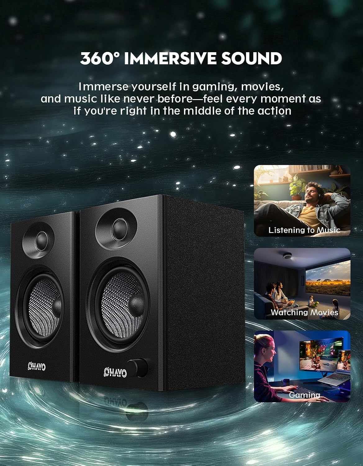 OHAYO 60W Computer Speakers fo - Musical Instrument Vector 评论和价格