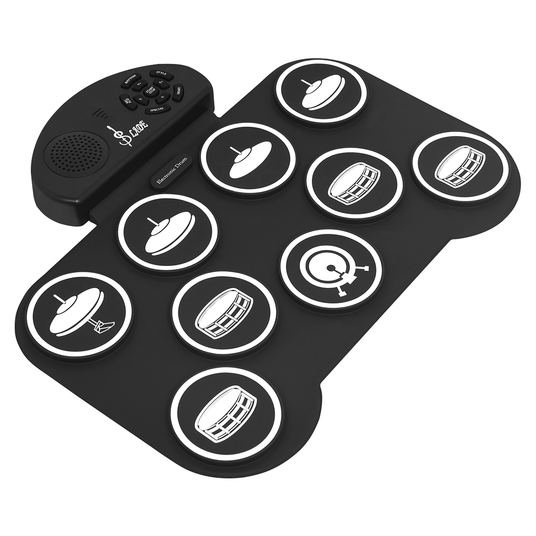 Foldable 9 Pads Roll‑Up Electr - Musical Instrument Kit 评论和价格
