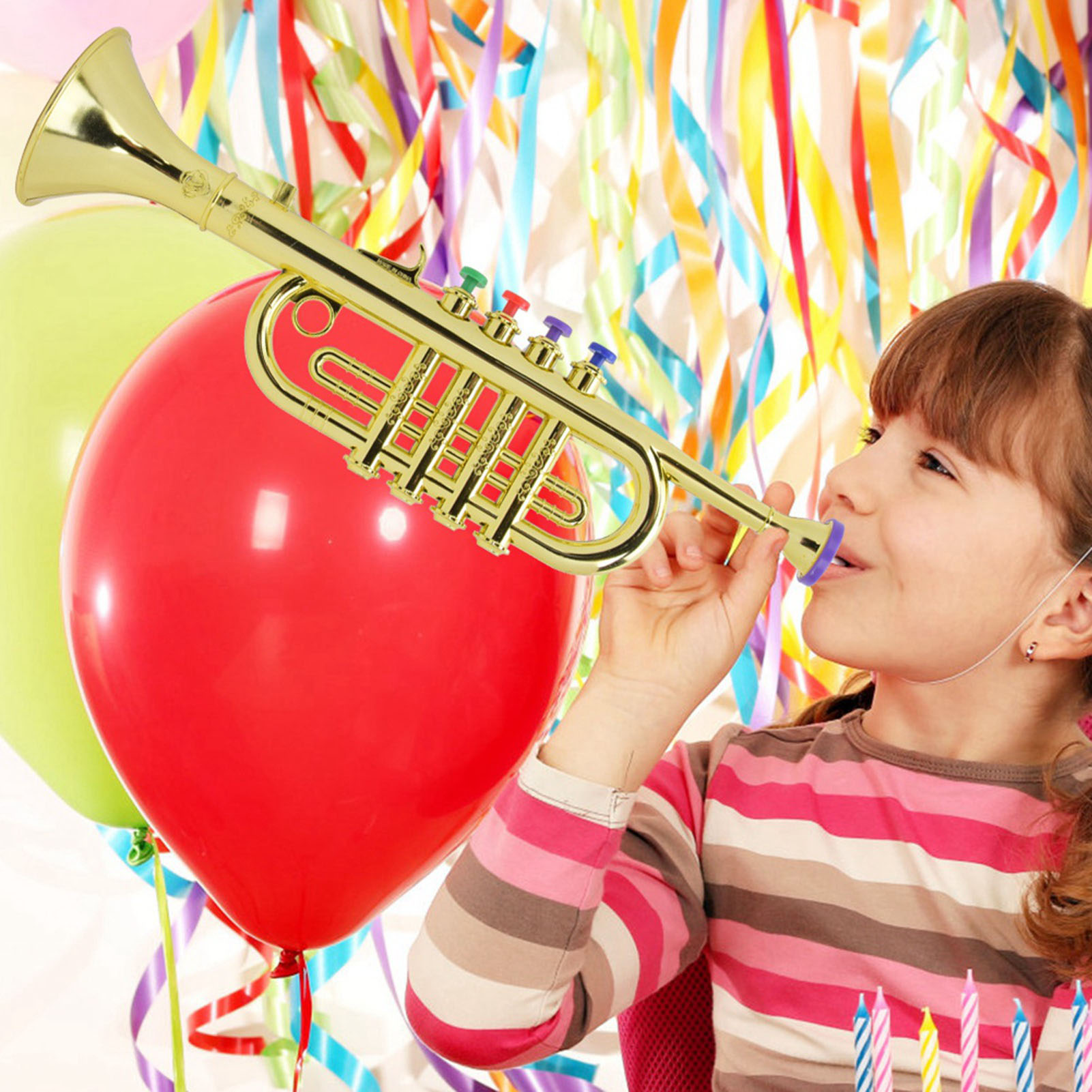Kid Trumpet Golden Coated Plas - Musical Instrument Trombone 评论和价格