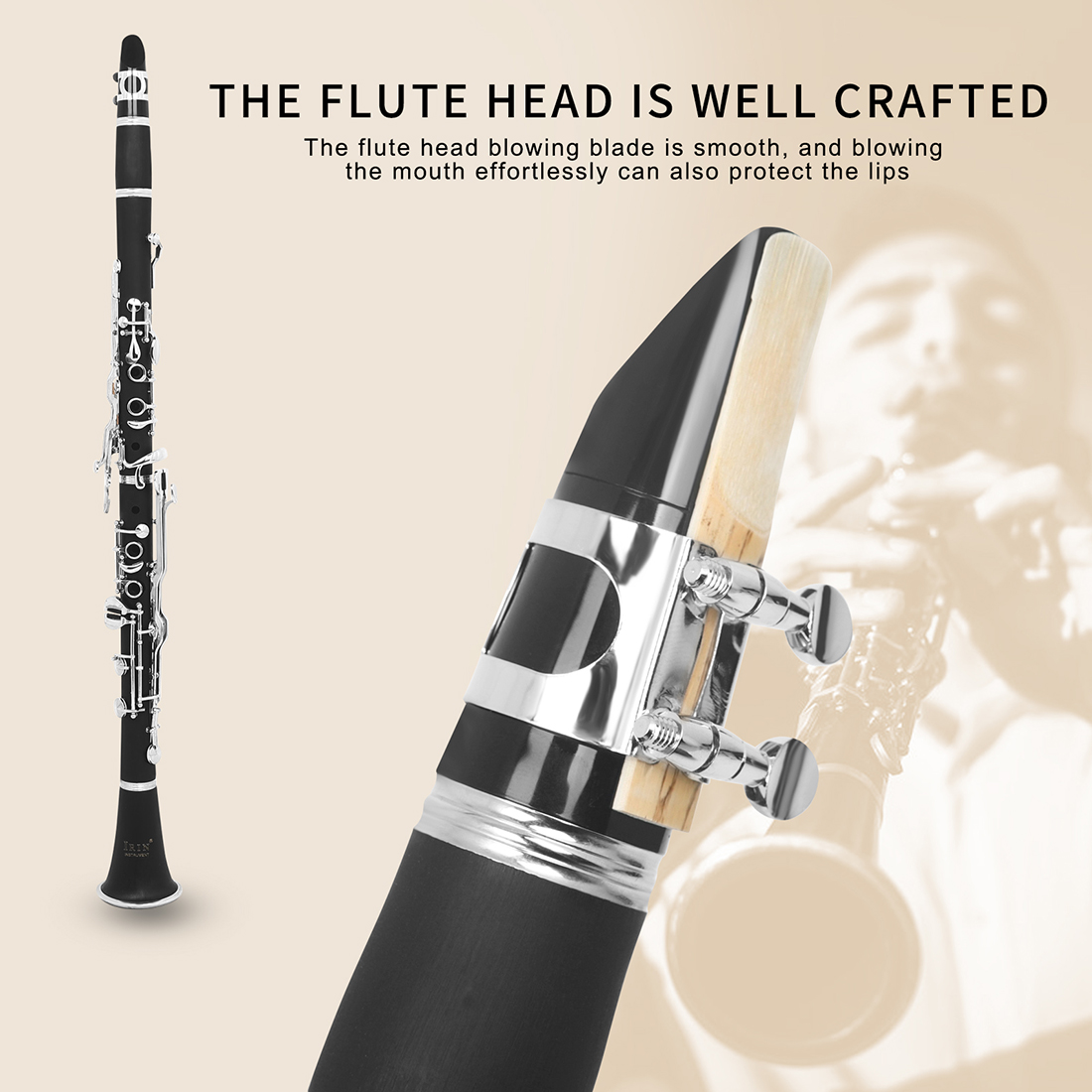 IRIN Clarinet Key of G 17 keys - Musical Instrument German 评论和价格