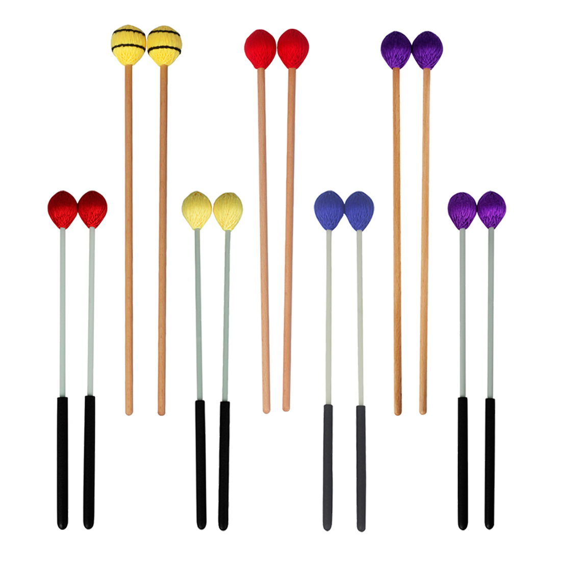 2Pcs Marimba Mallets Color Yar - Musical Instrument Marimba 评论和价格